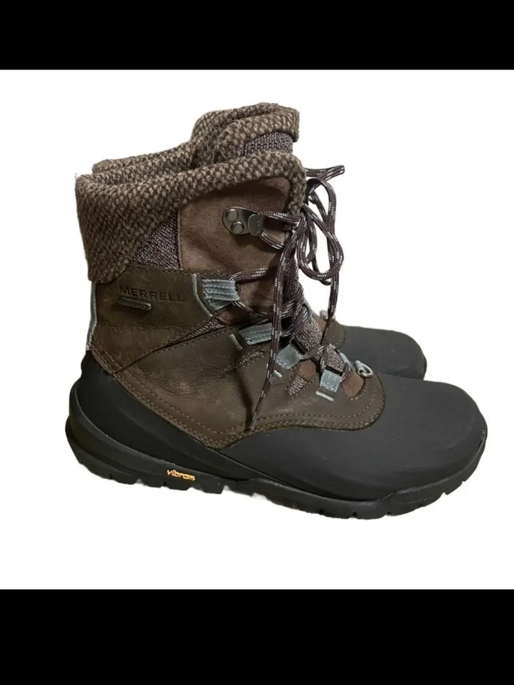 Merrell Women’s Therma Aurora 2 Mid Shell Leather & Wool Winter Boots (Size: 8)